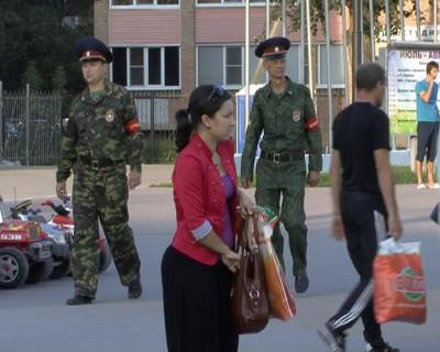 Казачье общество "Приокское" патрулируют Рязань